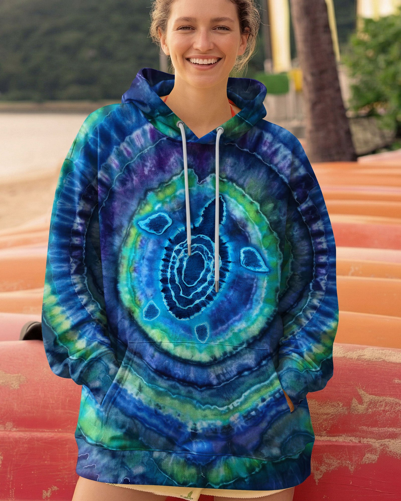 BLISSCORNERS TURTLE TIE DYE ALL OVER PRINT