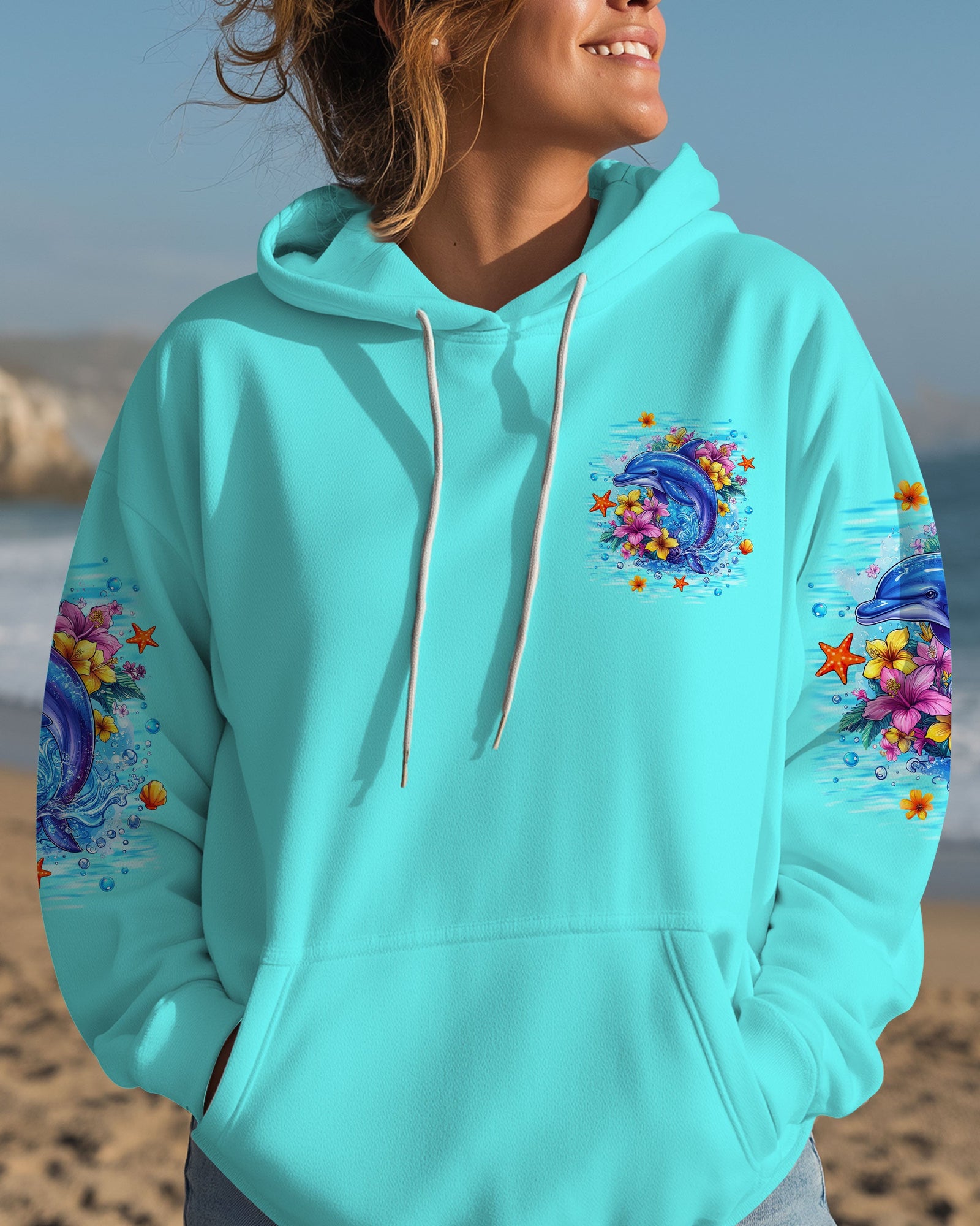 BLISSCORNERS OCEAN WISHES DOLPHIN KISSES ALL OVER PRINT