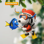 Blisscorners Christmas Diving Home Decor, Christmas Ornament, Personalized Ornament2D Flat LM2111