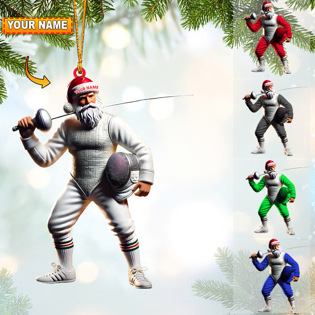 Blisscorners Fencing Christmas Ornament, Personalized Ornament2D Flat LM2211