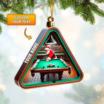 Blisscorners Billiard Santa Decor Christmas Ornament, Personalized Ornament2D Flat LM2211