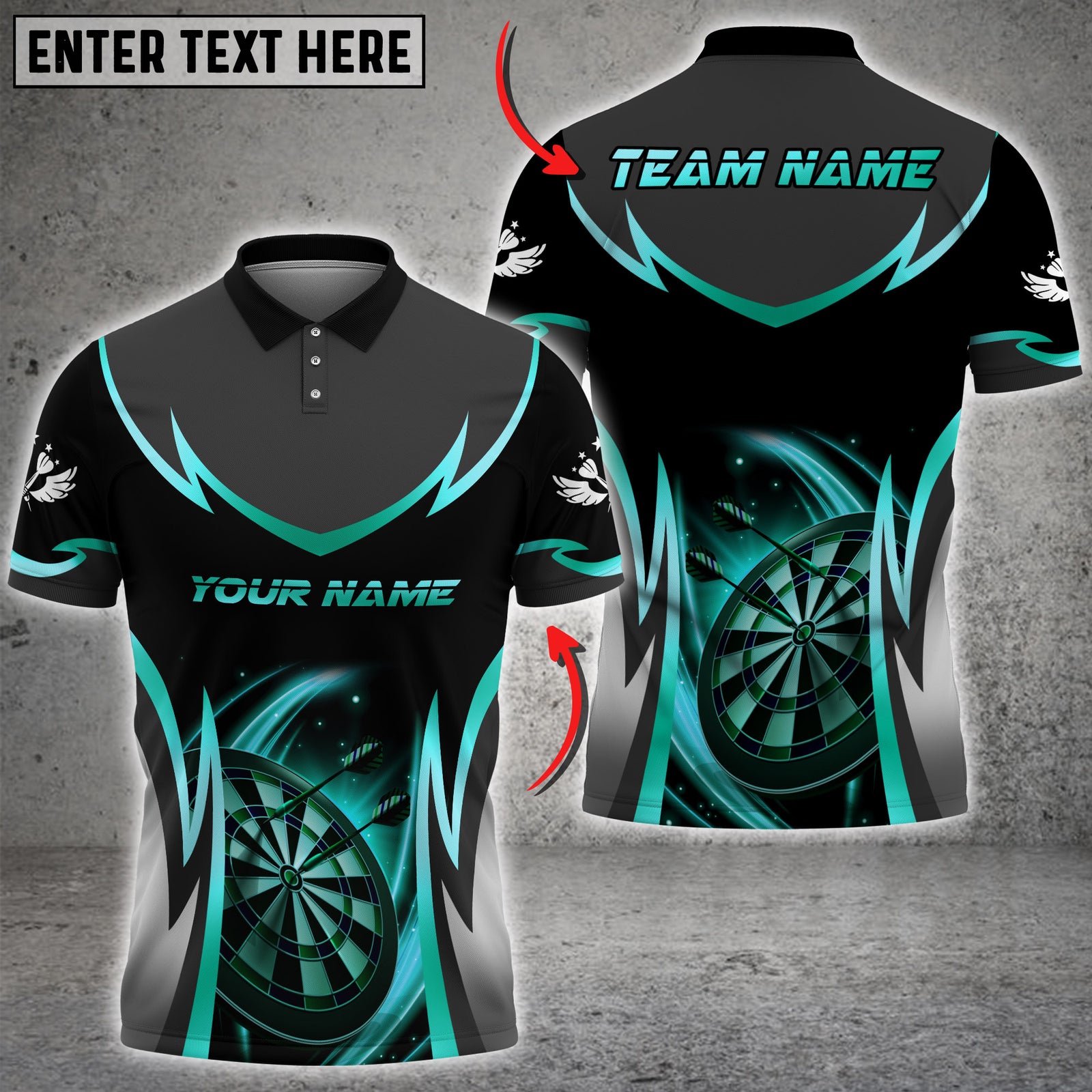 Blisscorners Darts Futuristic Lightning Dartboard Multicolor Customized Name, Team Name 3D Shirts