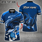 Blisscorners Bowling Shark Multicolor Customized Name, Team Name 3D Shirts