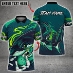 Blisscorners Bowling Shark Multicolor Customized Name, Team Name 3D Shirts