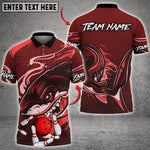 Blisscorners Bowling Shark Multicolor Customized Name, Team Name 3D Shirts