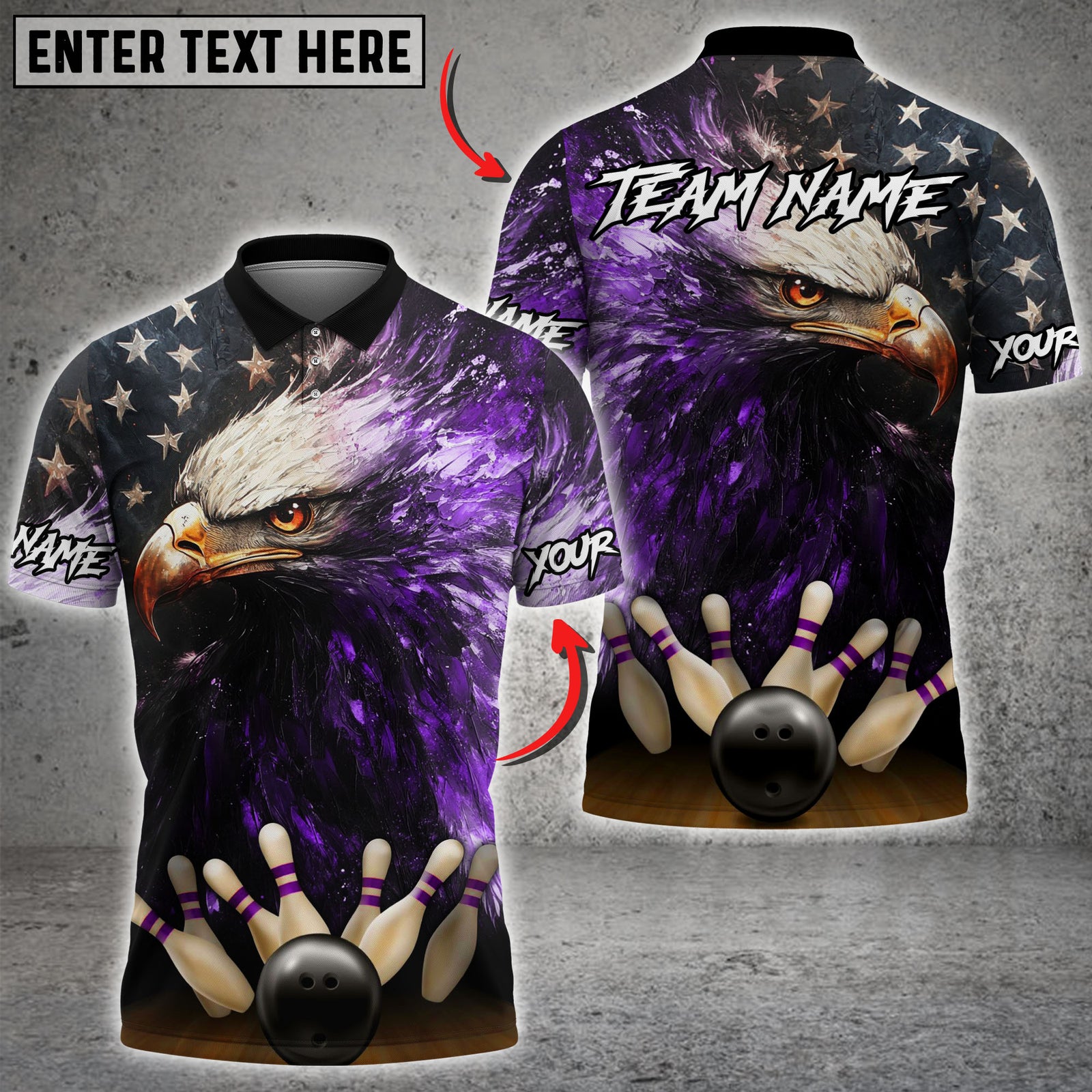 Blisscorners American Eagle Power Strike Bowling Jersey Multicolor Customized Name, Team Name 3D Shirts