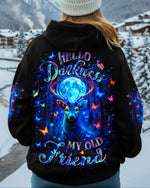 BLISSCORNERS HELLO DARKNESS MY OLD FRIEND DEER ALL OVER PRINT