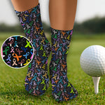 Blisscorners Cancer Awareness Ribbons Golf Socks, Christmas Golf Gift, Golfing ApparelLM2611