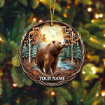 Blisscorners Bear Hunting Customized Name Acrylic Orrnament