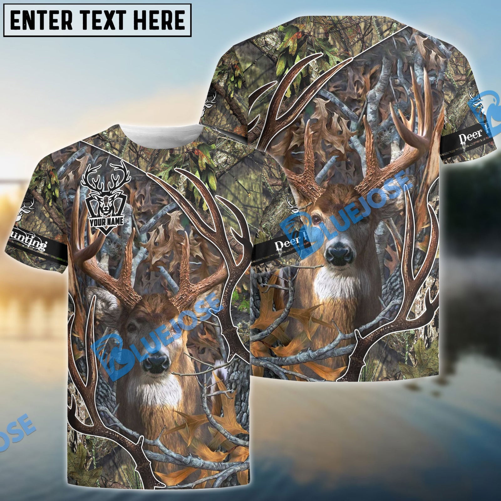 Blisscorners Deer Hunting Personalized Name 3D Shirts
