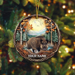 Blisscorners Boar Hunting Customized Name Acrylic Orrnament