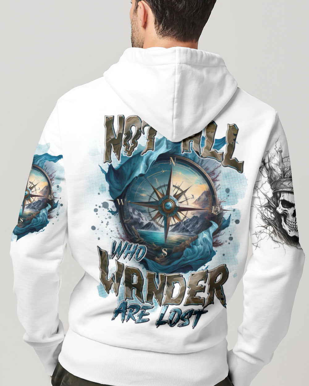 BLISSCORNERS NOT ALL WHO WANDER ARE LOST COMPASS ALL OVER PRINT