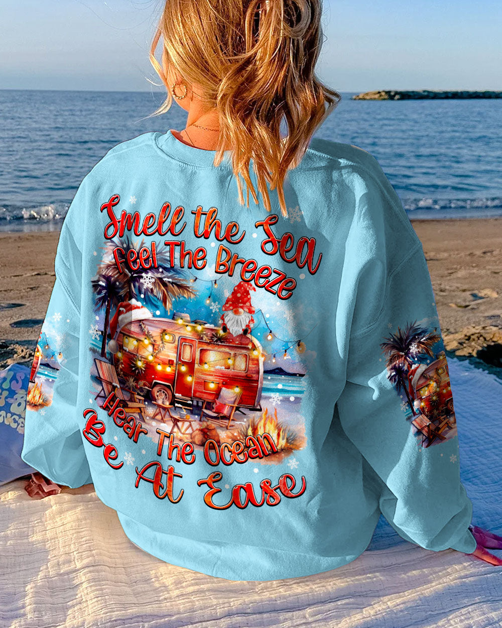 BLISSCORNERS SMELL THE SEA FEEL THE BREEZE CHRISTMAS ALL OVER PRINT