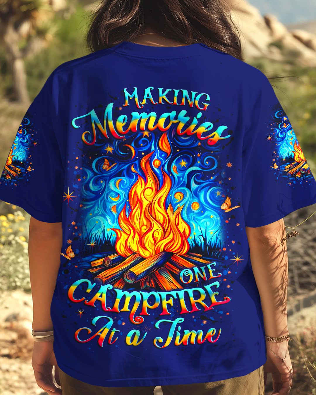 BLISSCORNERS MAKING MEMORIES ONE CAMPFIRE AT A TIME ALL OVER PRINT