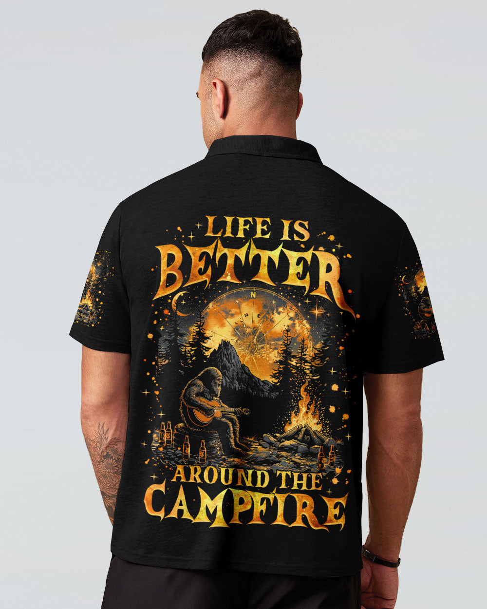 BLISSCORNERS LIFE IS BETTER AROUND THE CAMPFIRE BIGFOOT ALL OVER PRINT
