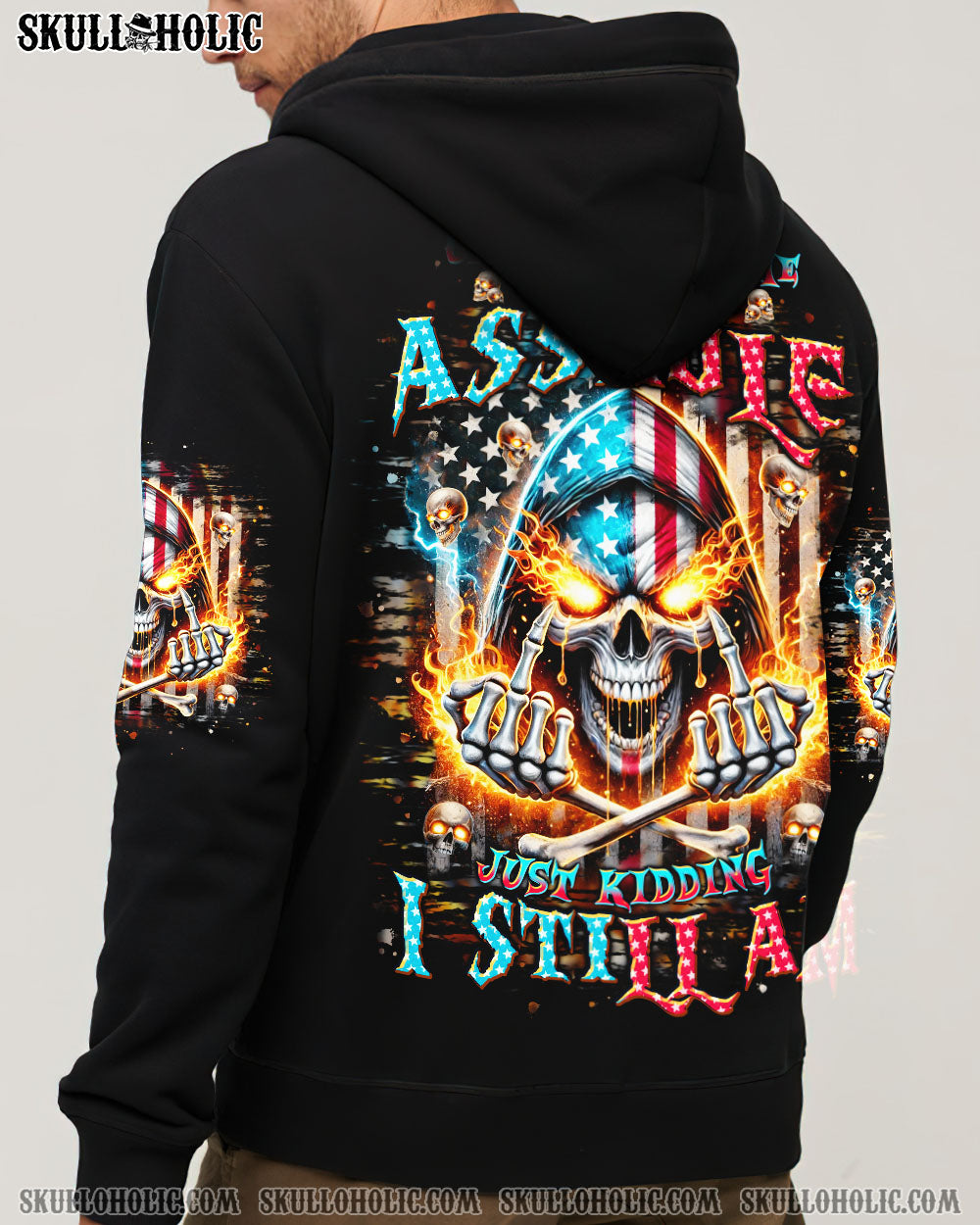 BLISSCORNERS JUST KIDDING I STILL AM SKULL REAPER ALL OVER PRINT