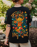 BLISSCORNERS AND INTO THE FOREST I GO DEER ALL OVER PRINT