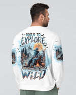 BLISSCORNERS BORN TO EXPLORE DESTINED TO BE WILD BIGFOOT HALLOWEEN ALL OVER PRINT