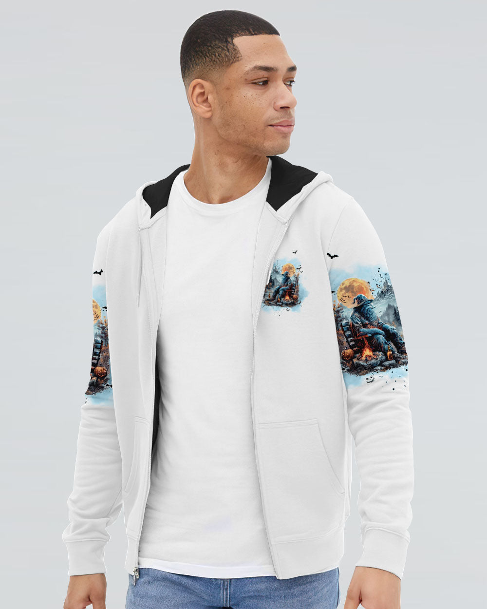 BLISSCORNERS BORN TO EXPLORE DESTINED TO BE WILD BIGFOOT HALLOWEEN ALL OVER PRINT