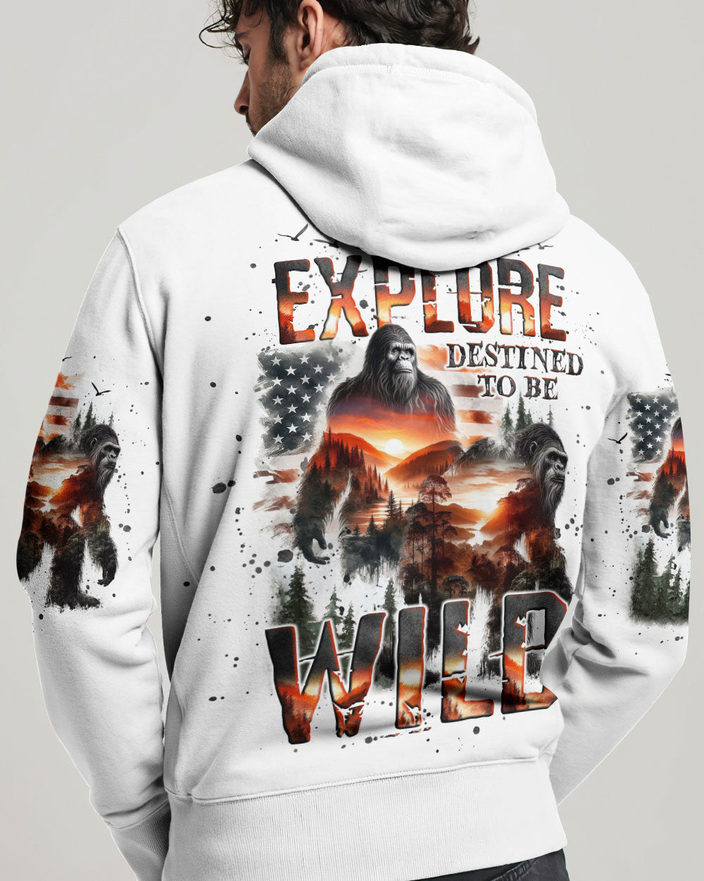 BLISSCORNERS BORN TO EXPLORE DESTINED TO BE WILD BIGFOOT ALL OVER PRINT