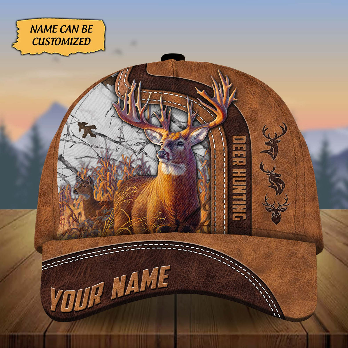Blisscorners Custom Name Tim Deer Hunting Premium 3D Printed Cap