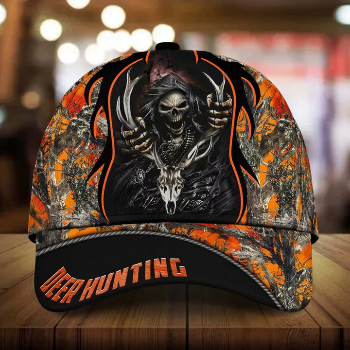 Blisscorners Cool Skull Deer Hunting Personalized Cap