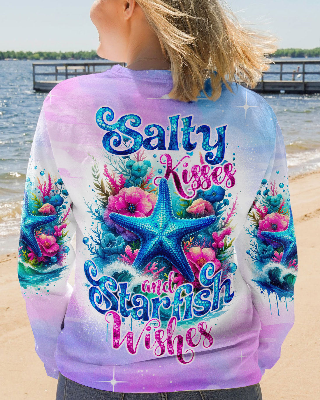 BLISSCORNERS SALTY KISSES AND STARFISH WISHES ALL OVER PRINT