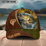 Blisscorners Personalized Large Mouth Bass Brown Classic 3D Cap