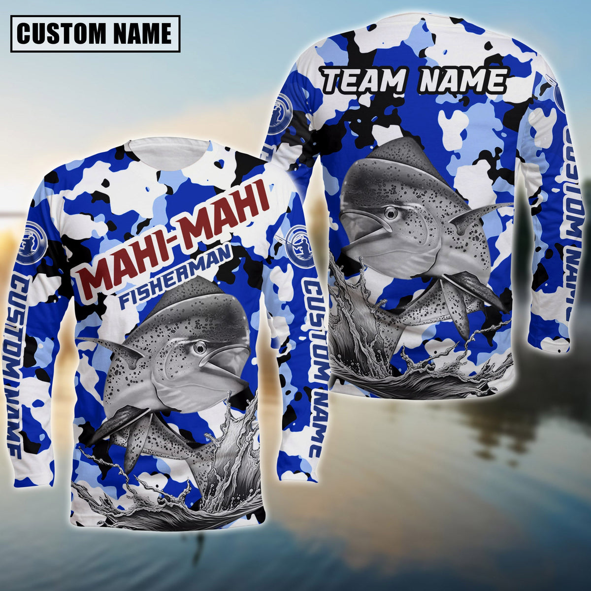 Blisscorners Mahi-mahi Fishing Tournament Personalized Name And Team Name Long Sweat Shirt