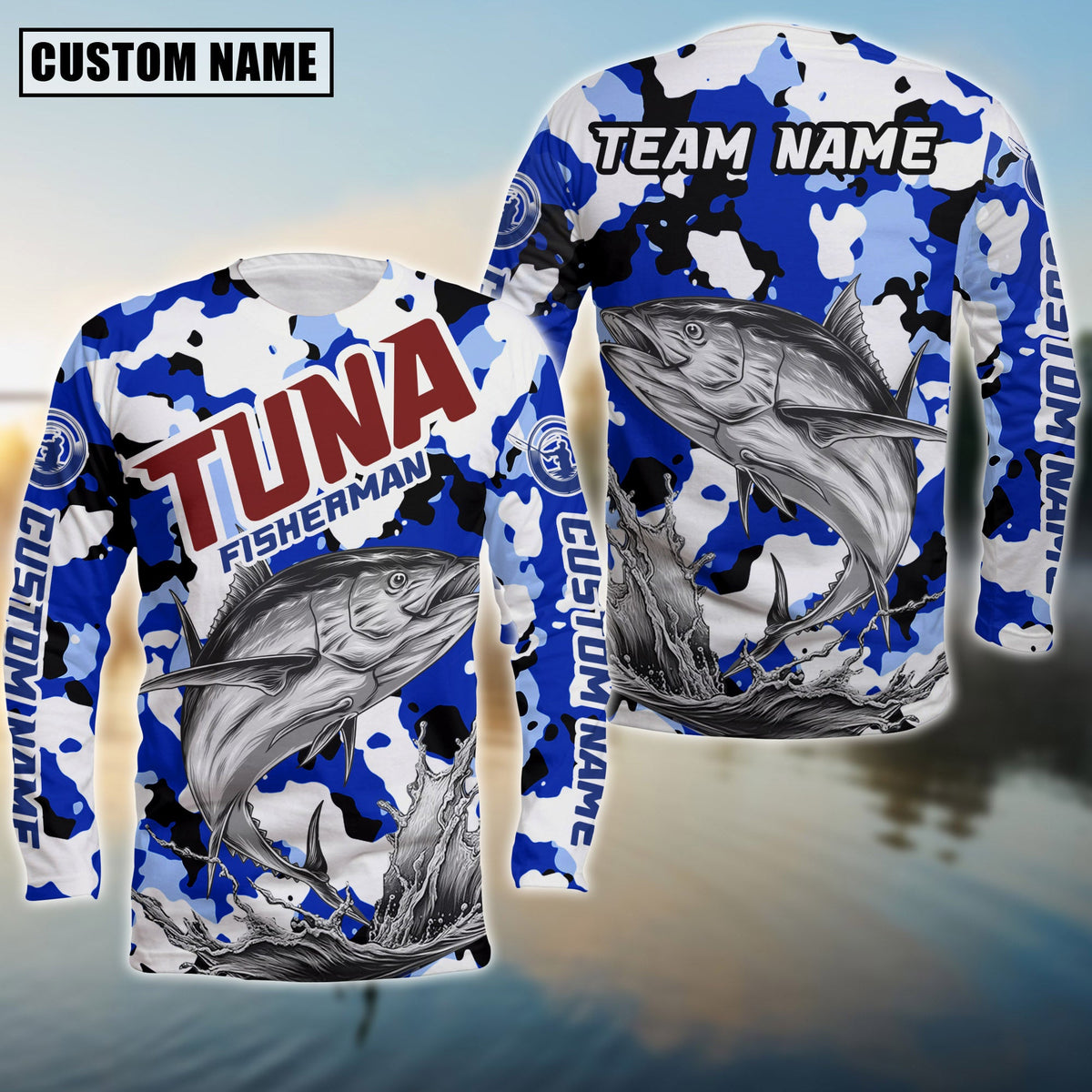 Blisscorners Tuna Fishing Tournament Personalized Name And Team Name Long Sweat Shirt
