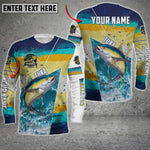 Blisscorners Tuna Fishing Salt Water Skin Fishing Pattern Sport Jersey Personalized Name And Team Name Long Sweat Shirt