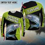 Blisscorners Chinook Fishing Green Line Patch Sport Jersey Personalized Name And Team Name Long Sweat Shirt