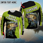 Blisscorners Bass Fishing Green Line Patch Sport Jersey Personalized Name And Team Name Long Sweat Shirt