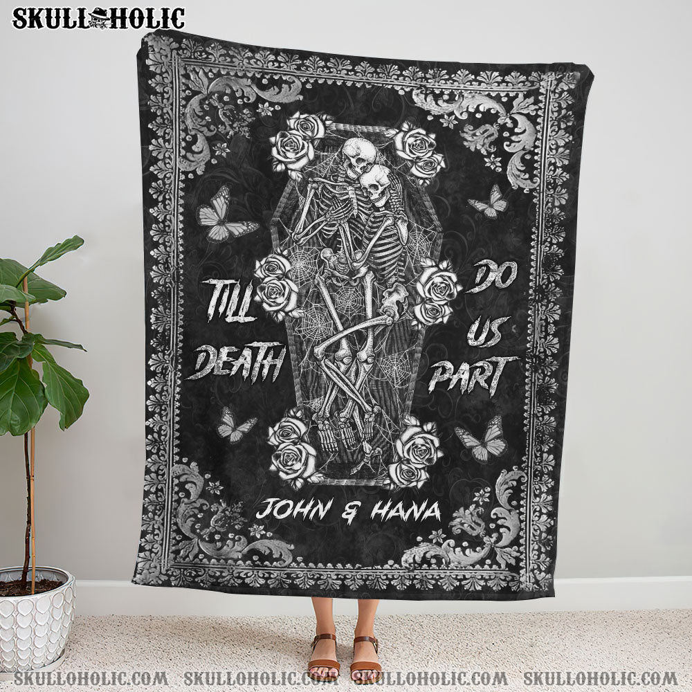 BLISSCORNERS PERSONALIZED TILL DEATH DO US PART FLEECE BLANKET