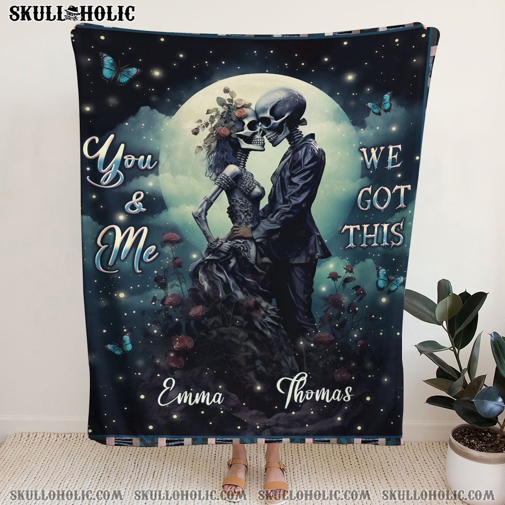 BLISSCORNERS PERSONALIZED YOU AND ME WE GOT THIS FLEECE BLANKET