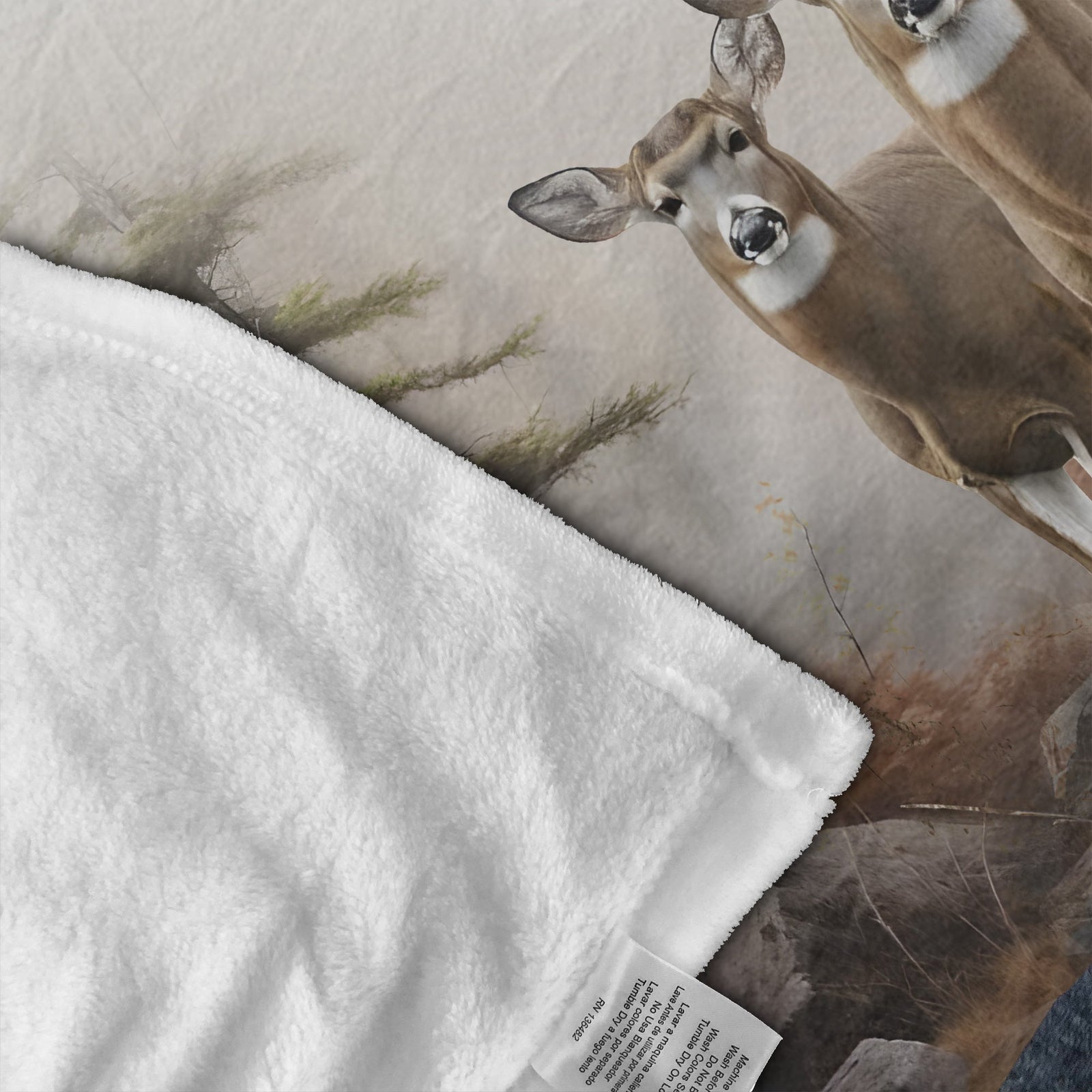 Blisscorners Personalized Deer Hunting “To My Wife, I Hunt for Peace and Come Home for Love†Fleece Blanket LM1611