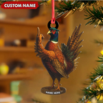 Blisscorners Personalized Funny Pheasant Acrylic Ornament - Custom Christmas Gift for Hunters & Bird Lovers LM0411