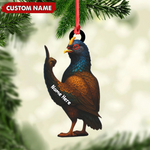 Blisscorners Personalized Funny Bird Ornament - Custom Christmas Gift for Hunters & Bird Lovers LM0411