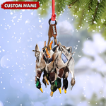 Blisscorners Custom Duck Hunting Acrylic Ornament - Personalized Waterfowl Christmas Decoration LM0411