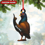Blisscorners Personalized Funny Bird Ornament - Custom Christmas Gift for Hunters & Bird Lovers LM0411