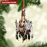 Blisscorners Custom Duck Hunting Acrylic Ornament - Personalized Waterfowl Christmas Decoration LM0411