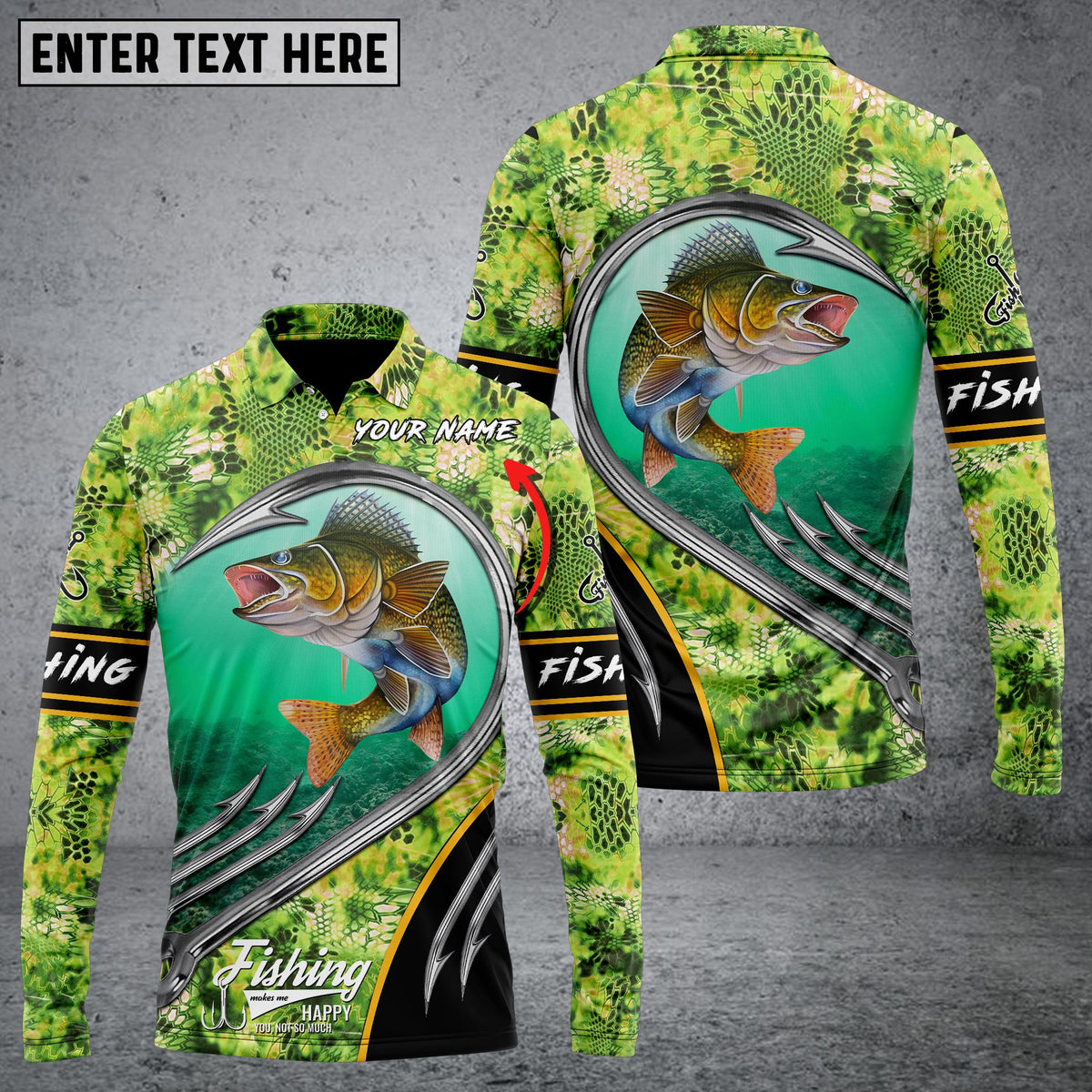 Blisscorners Walleye Fishing Customize Name 3D Shirts