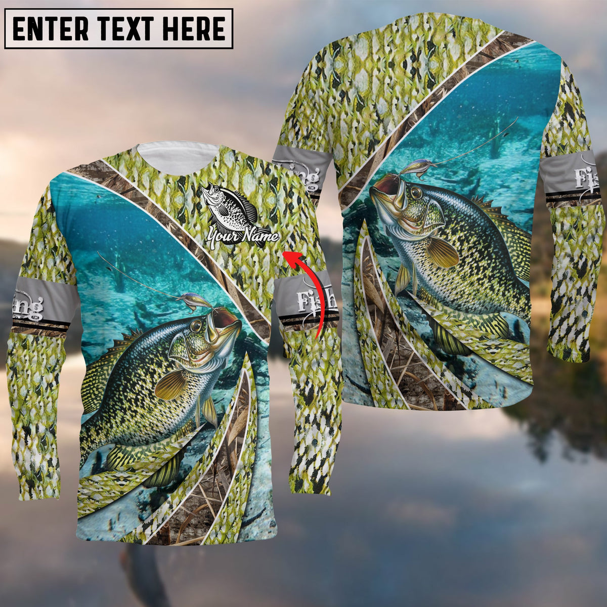 Blisscorners Crappie Skin And Camo Fishing Cool Customize Name 3D Shirts