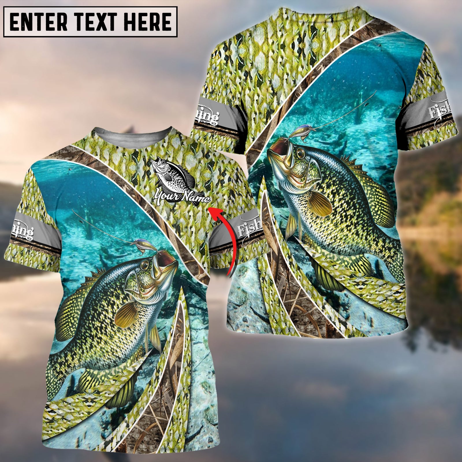 Blisscorners Crappie Skin And Camo Fishing Cool Customize Name 3D Shirts