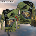 Blisscorners Fishing Bass Customize Name 3D Shirts