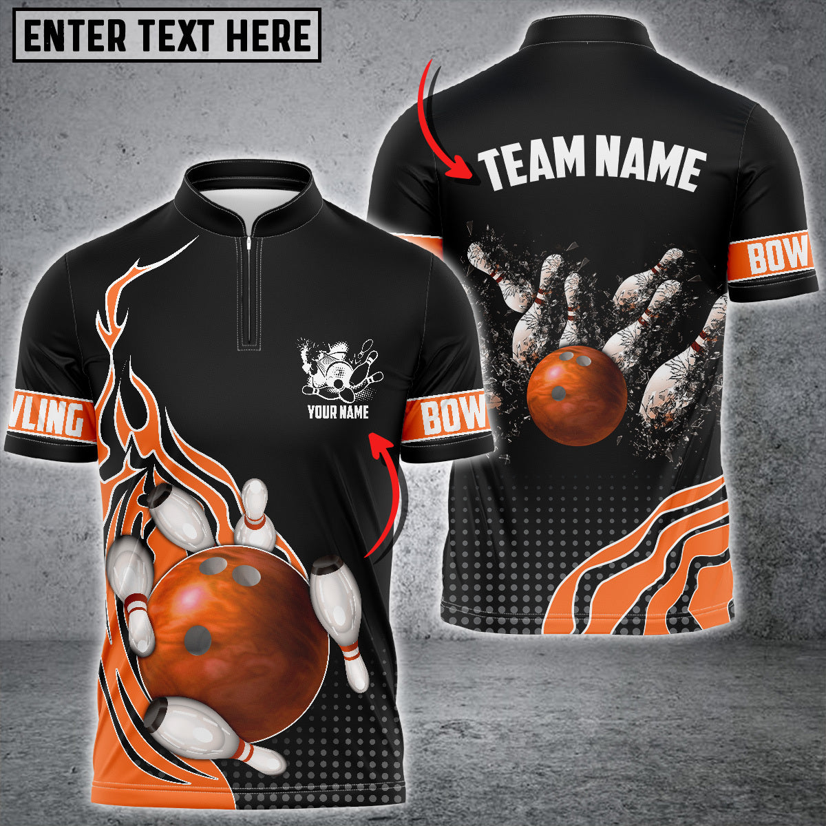 Blisscorners Bowling And Breaking Pins Multicolor Option Customized Name 3D Shirt
