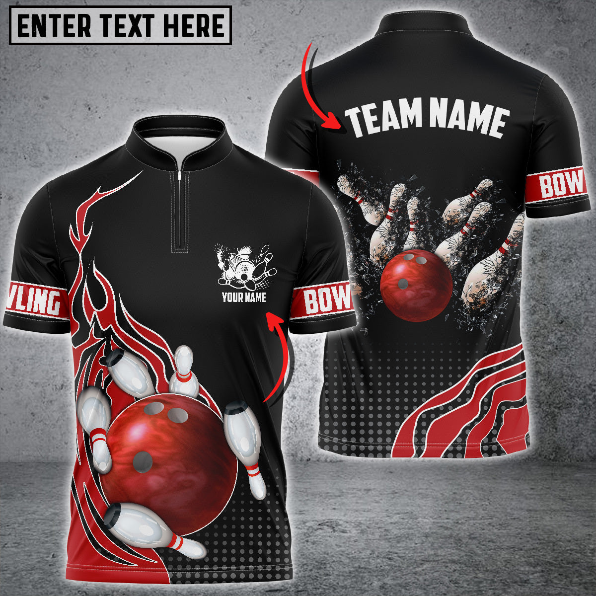 Blisscorners Bowling And Breaking Pins Multicolor Option Customized Name 3D Shirt
