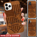 Blisscorners American Deer Hunting US Flag Hunter Personalized Name Phone Case LM0912