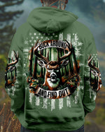 BLISSCORNERS BUCK AROUND AND FIND OUT DEER HUNTING ALL OVER PRINT