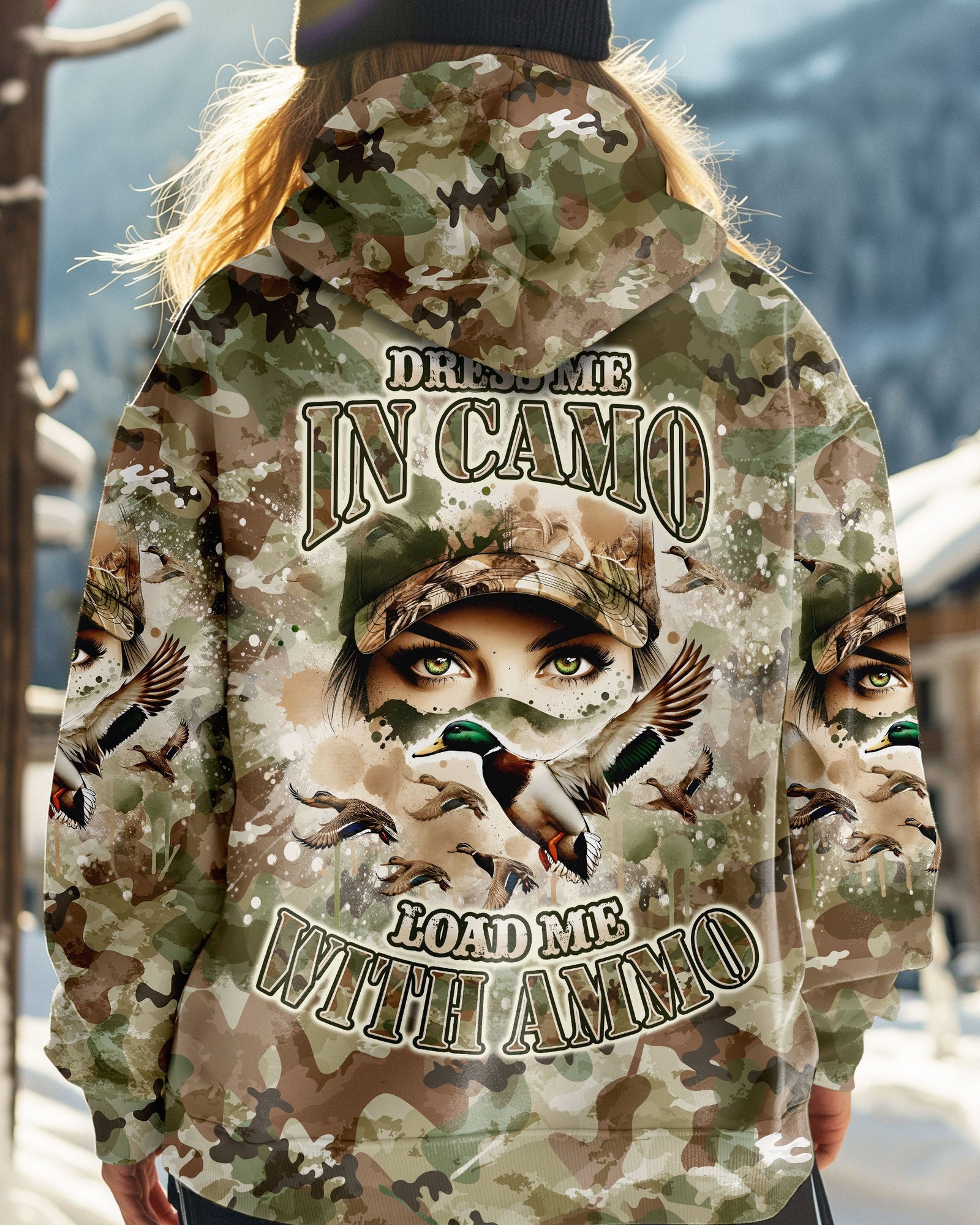 BLISSCORNERS DRESS ME IN CAMO DUCK HUNTING ALL OVER PRINT
